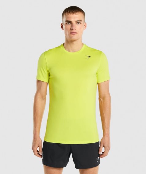 Men's Gymshark Arrival T-Shirts Yellow | NZ 6VIHFD